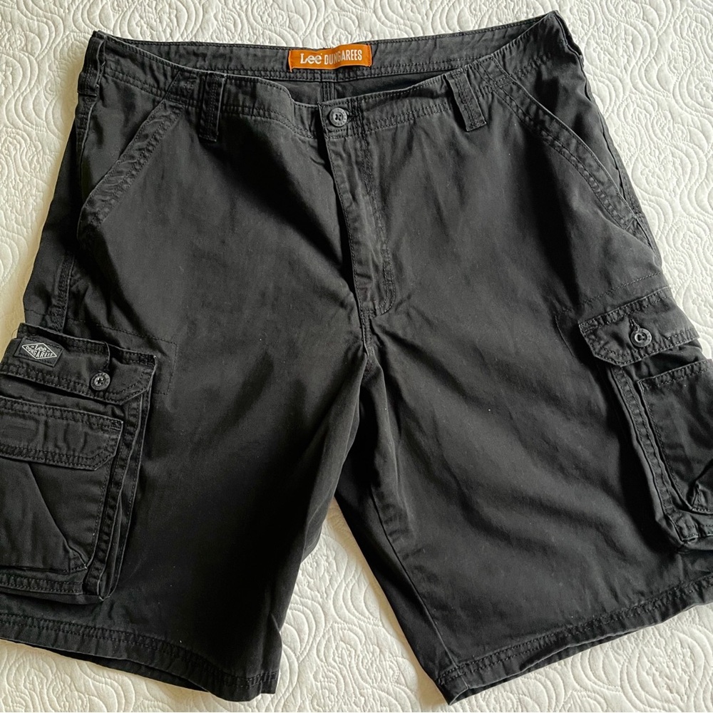 LEE Dungaree Cargo Shorts Black Men’s Size 38
